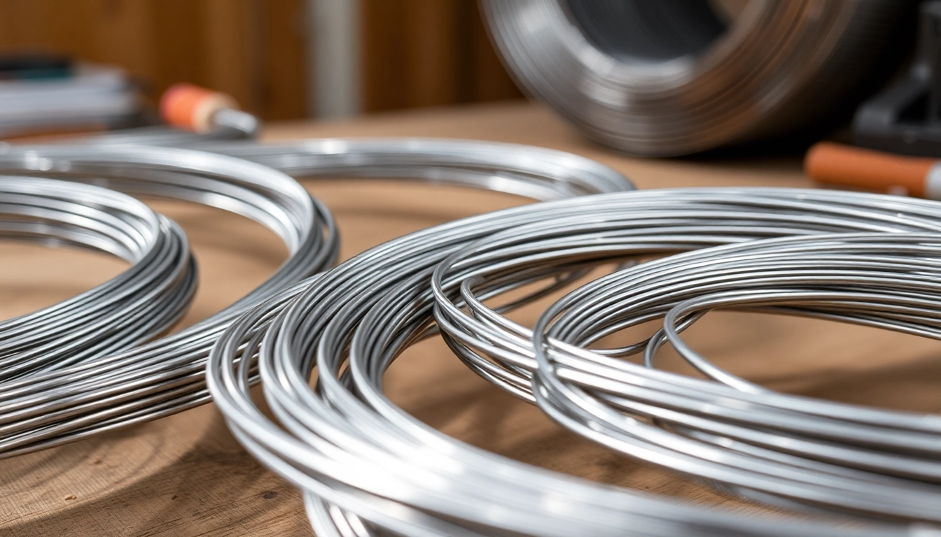 Coiling stainless steel wire showcases its durability and strength for various applications.