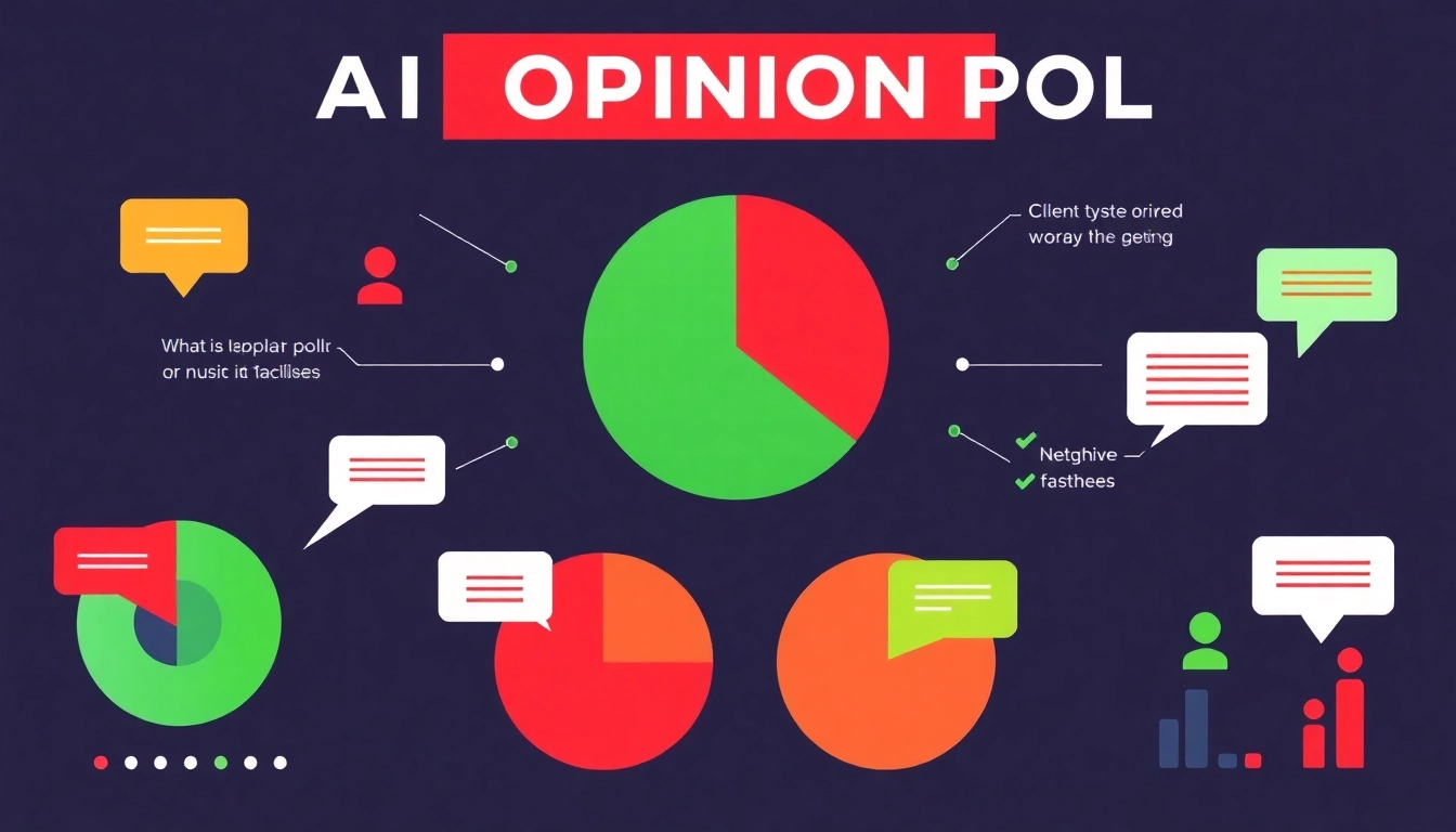 Visual representation of an AI Opinion poll showing contrasting public sentiments on artificial intelligence technology.