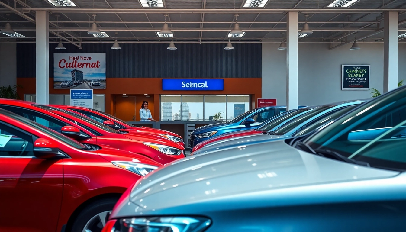 Car rental Flowery Branch GA service showcasing a variety of rental vehicles in an inviting environment.