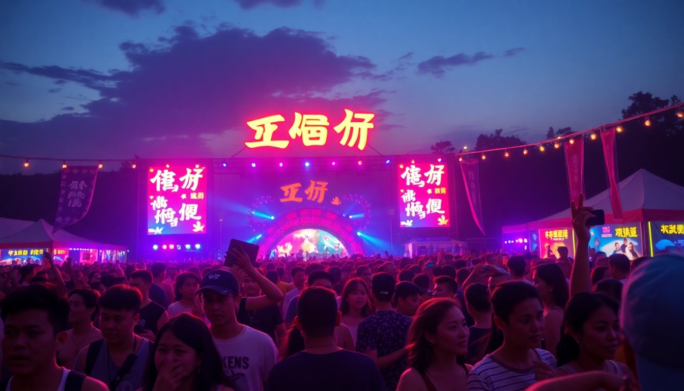 Enjoy the energetic vibes of 汽水音乐海外 at a lively music festival with colorful lights.