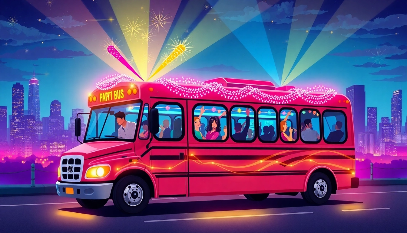 Experience the excitement of an atlanta party bus with lively celebrations and vibrant city lights.