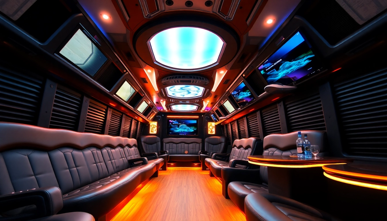 Experience the luxurious Atlanta party bus with spacious interiors and modern entertainment.