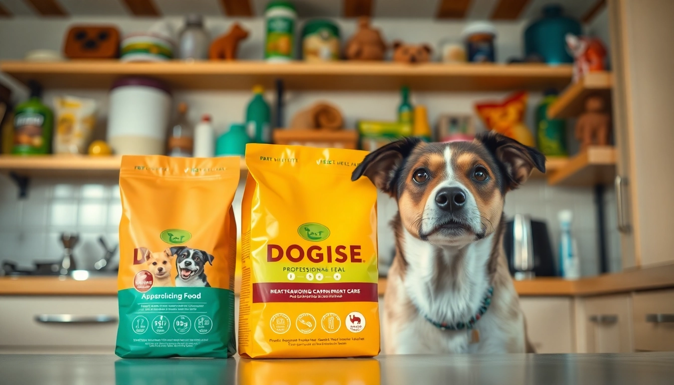 Showcase badlands ranch dog food with a dog eagerly watching, emphasizing pet nutrition.