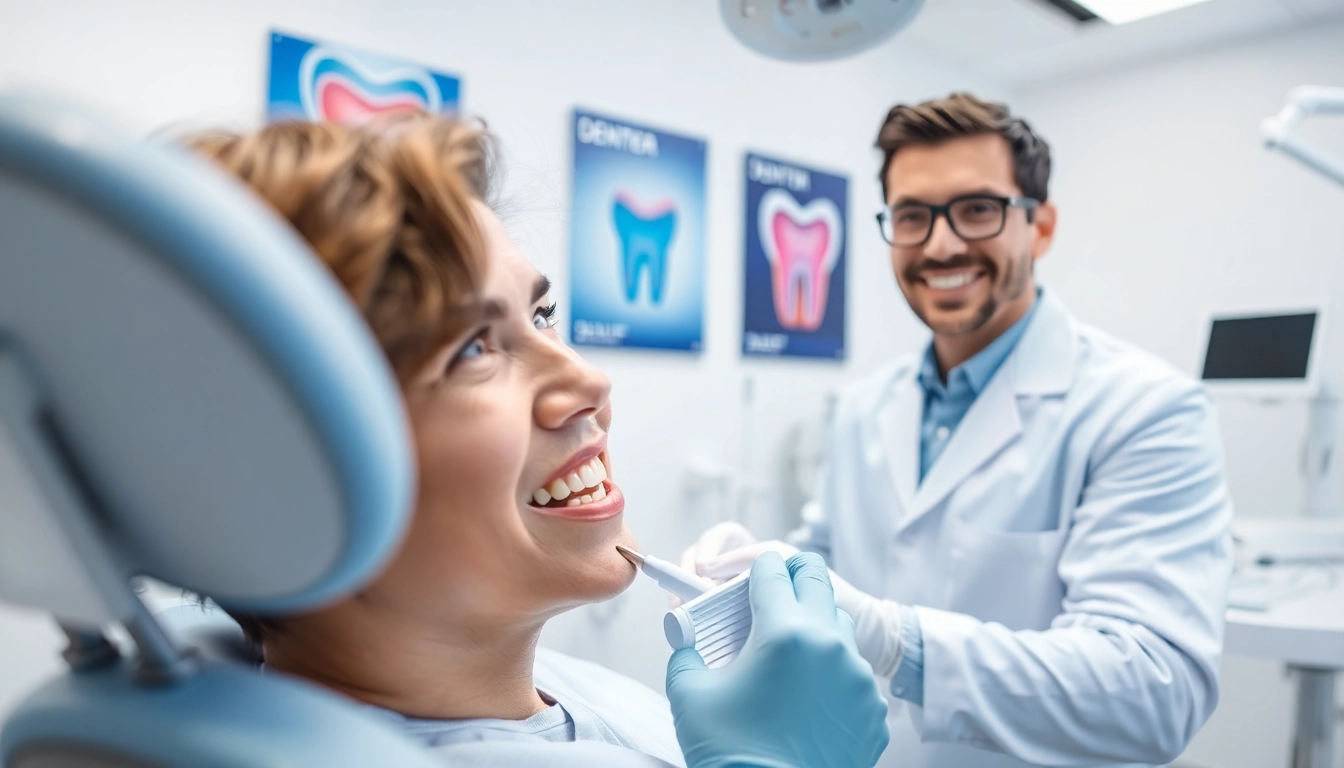 Conducting dental checkups with a professional dentist in a modern clinic setting.