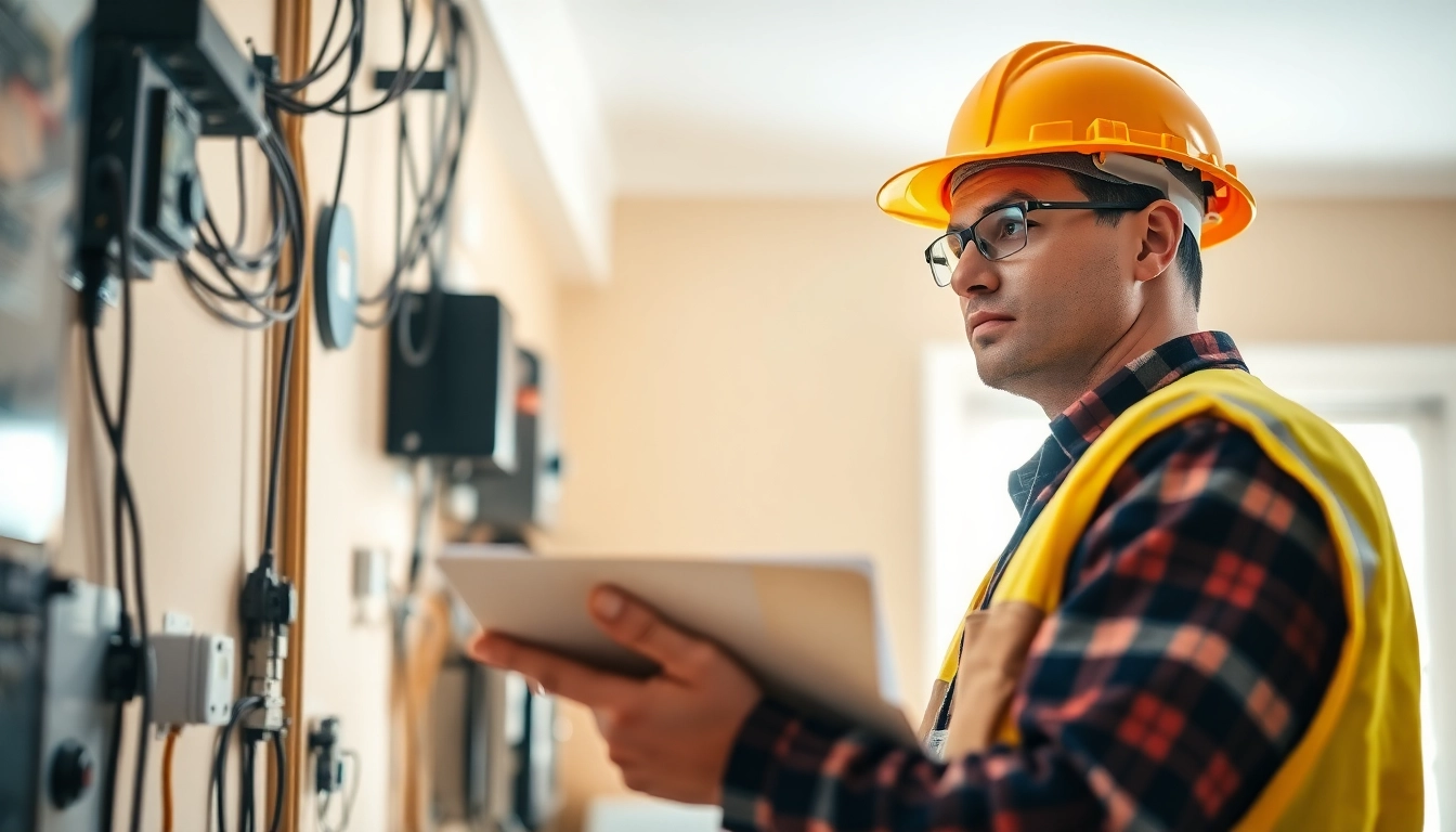 EICR Inspections being conducted by a professional electrician in a residential environment.