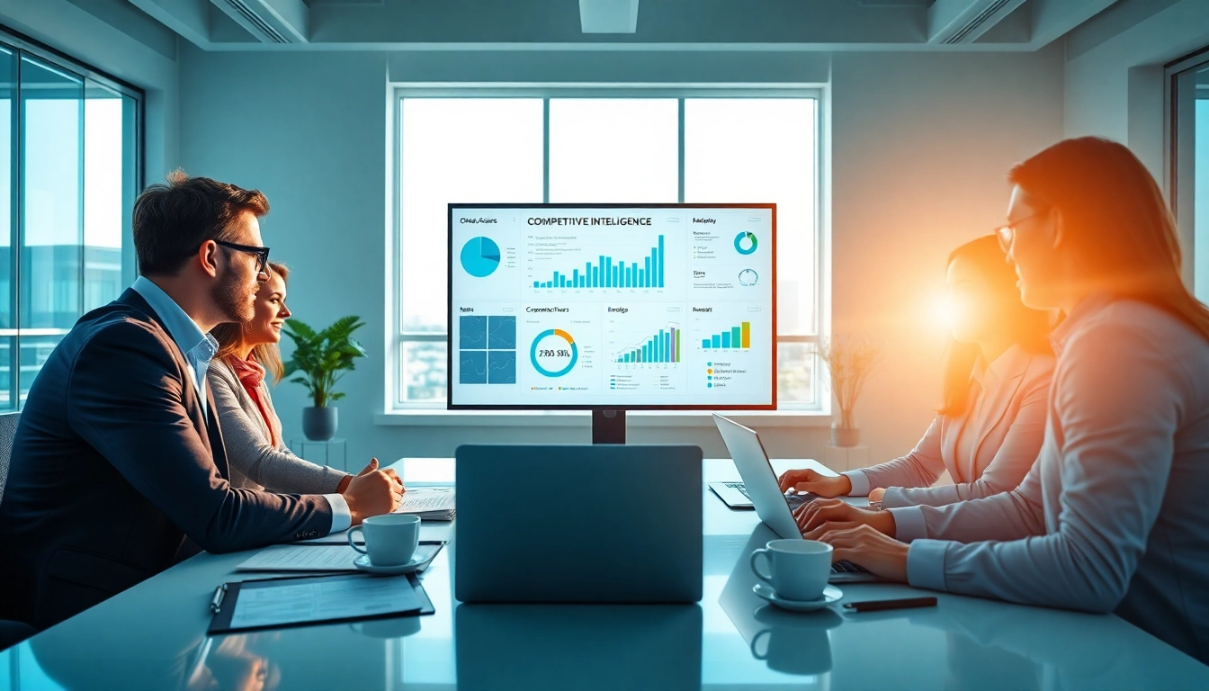 Generating strategies in competitive intelligence with a professional business team.