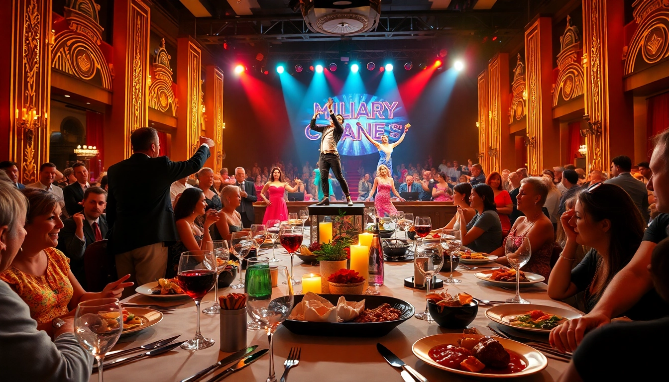 Engage in the lively atmosphere of las vegas dinner shows with performers and delicious meals.