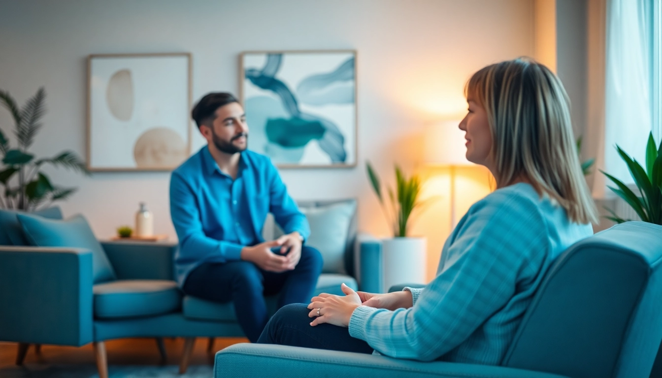 Engaging psychotherapy session in Dubai with a professional therapist, fostering mental well-being.