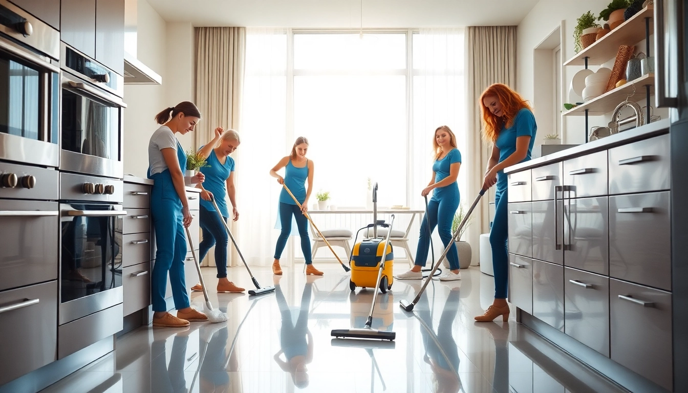 Professional bond cleaning service achieving sparkling results in a modern home.